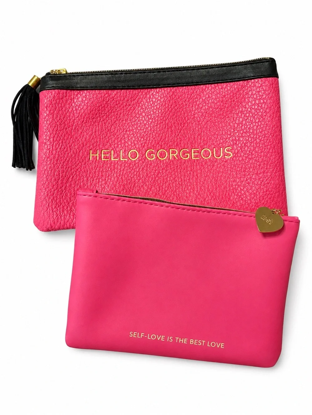 IPSY & Danielle Creations 2-Piece Pink Cosmetic Makeup Bag Set